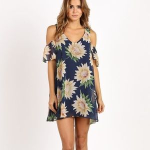 Show Me Your MuMu Cold Shoulder Sunflower Dress
